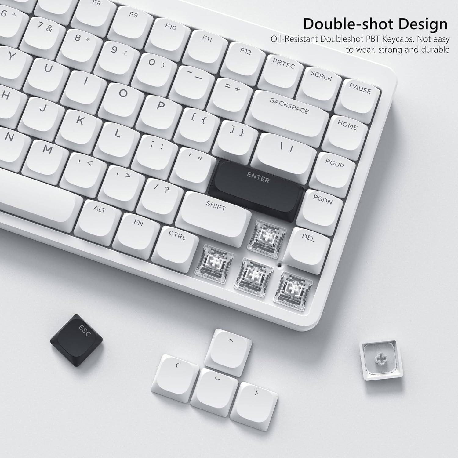 6 Y H N 7 & U J M F8 F9 F10 Double-shot Design 8 * F11 Oil-Resistant Doubleshot PBT Keycaps. Not easy 9 F12 to wear, strong and durable ( o ) PRTSC - I - SCRLK = PAUSE + O P BACKSPACE K [ { ] HOME L   : I I  " < PGUP > ENTER / ? PGDN ALT SHIFT FN CTRL DEL ESC < - >