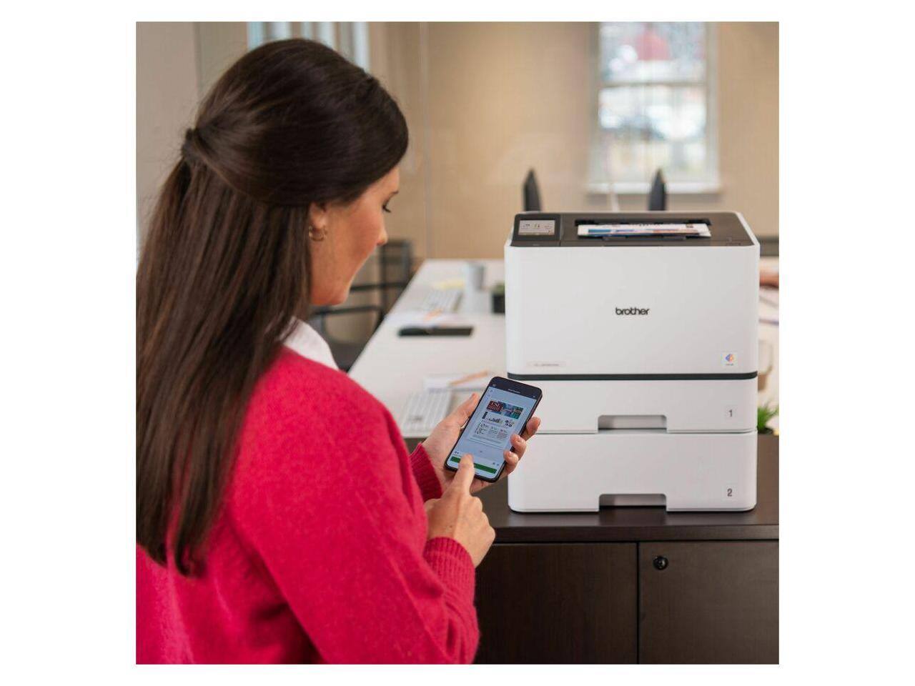 Alt View 2. Brother - Brother HL-L8430CDWT Color Laser Printer - 33ppm, 2400x600 dpi, Wi-Fi, Ethernet - Color.