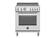 Front. Bertazzoni - 30" Professional Series range - Electric oven - 4 ceran heating zones - Stainless Steel.