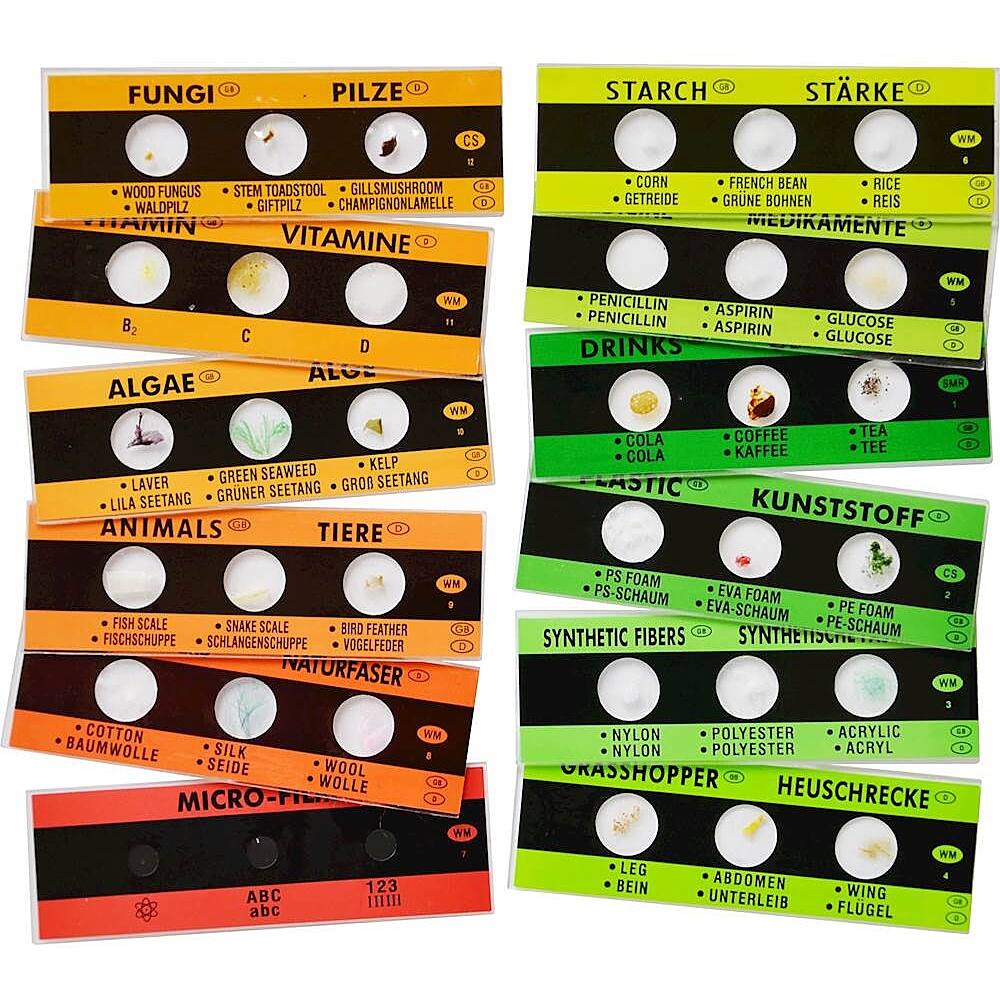 Front. EDU-TOYS - Prepared Microscope Micro-Slides - Multi Colored.