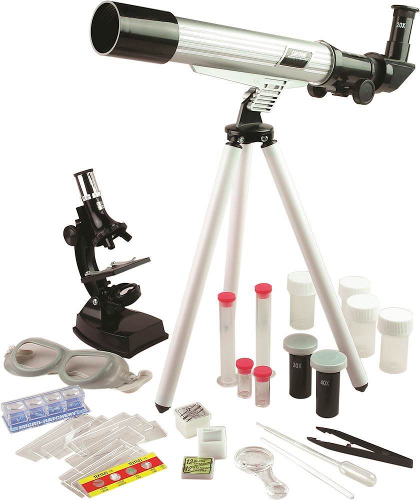 Angle View: EDU-TOYS - Refractor Telescope with Microscope Science Kit