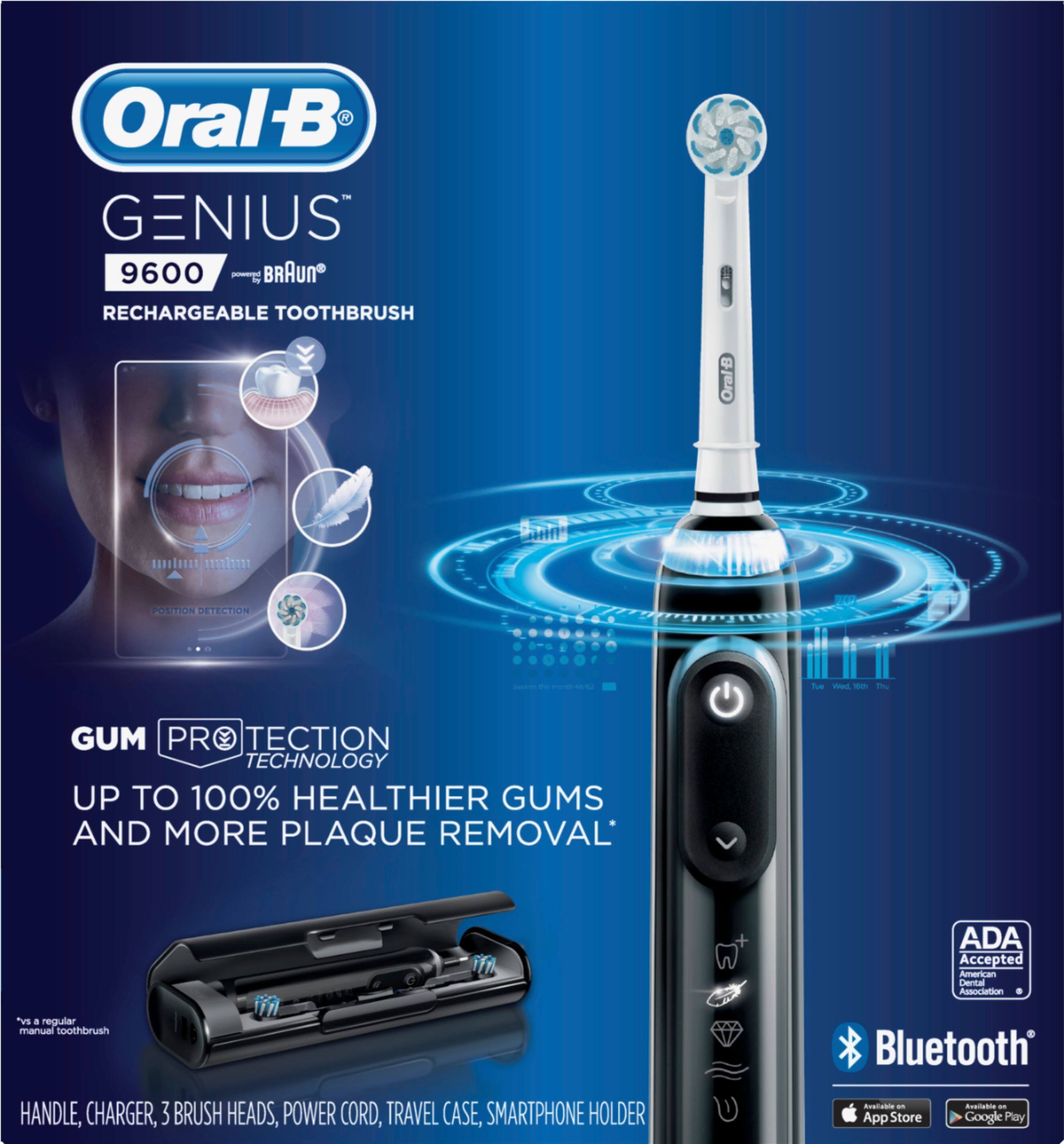  Oral B Genius 9600 Electric Toothbrush 3 Brush Heads Black 51 