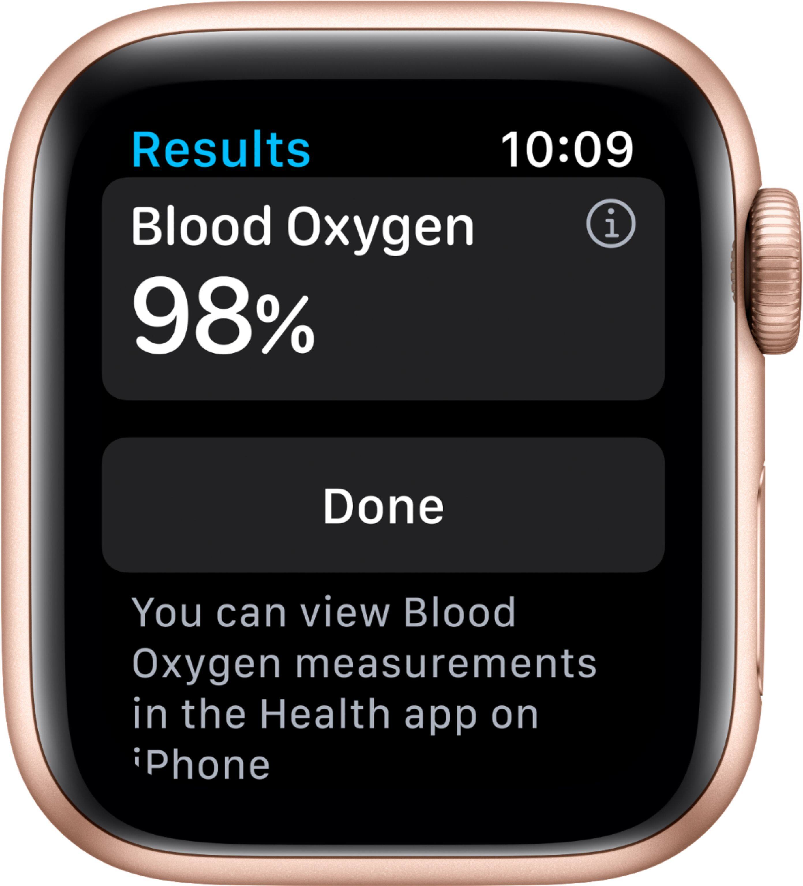 Alt View 12. Apple - Apple Watch Series 6 (GPS + Cellular) 40mm Gold Aluminum Case with Pink Sand Sport Band - Gold.