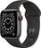 Front. Apple - Apple Watch Series 6 (GPS + Cellular) 40mm Space Gray Aluminum Case with Black Sport Band - Space Gray.