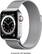 Front. Apple - Apple Watch Series 6 (GPS + Cellular) 40mm Silver Stainless Steel Case with Silver Milanese Loop - Silver.