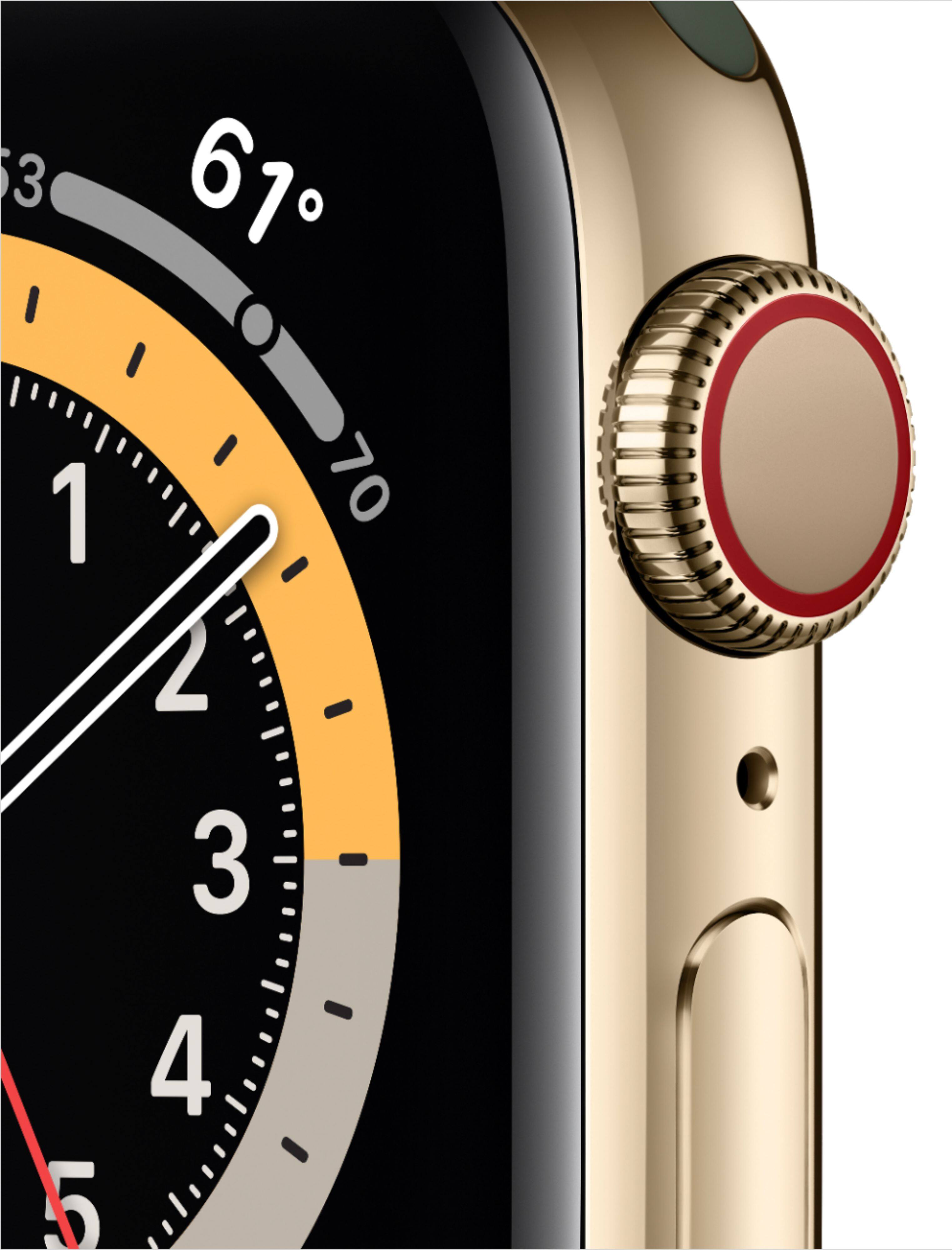 apple watch series 6 gps cellular 40mm gold stainless steel