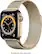 Front. Apple - Apple Watch Series 6 (GPS + Cellular) 40mm Gold Stainless Steel Case with Gold Milanese Loop.