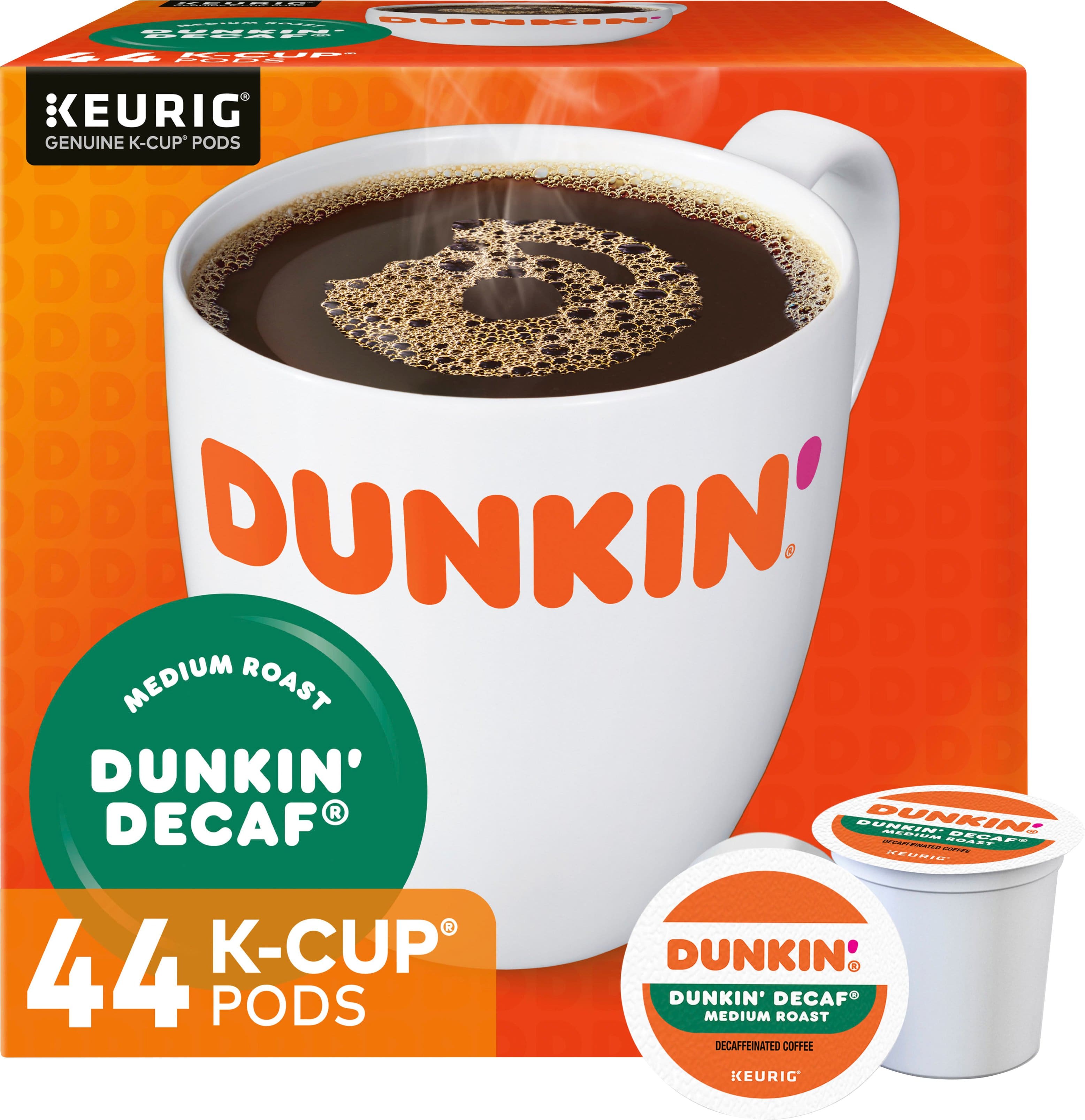 Front. Dunkin' Donuts - Dunkin' Decaf K-Cup Pods (44-Pack).