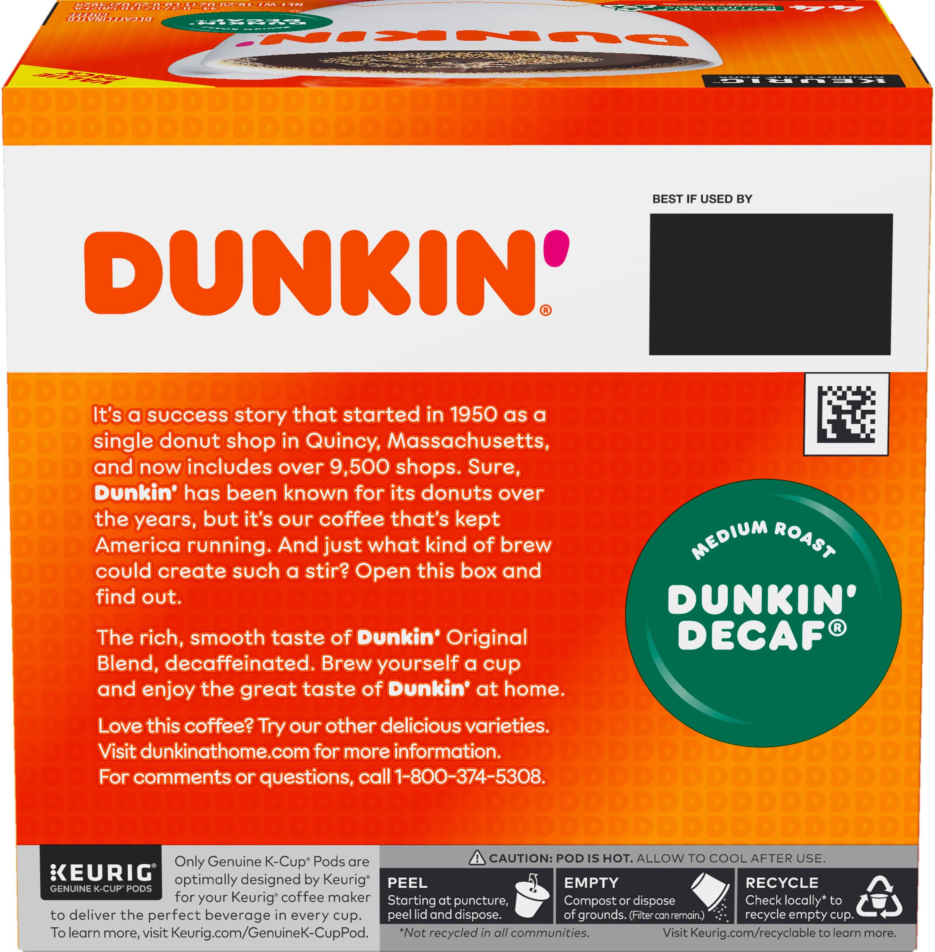 Dunkin decaf outlet k cups