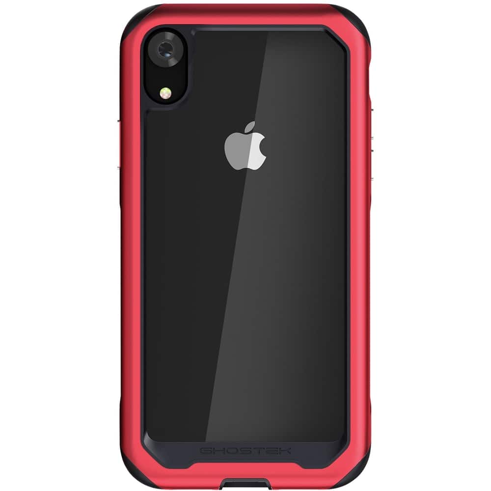 atomic slim 2 case for apple iphone xr - red/transparent atomic slim 2 case for apple iphone xr - red/transparent