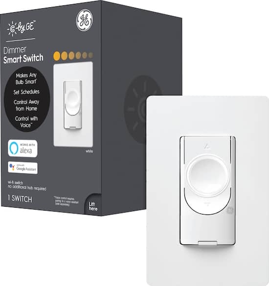 C By Ge C Start Wi Fi Smart Dimmer Switch White