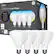 Front. C by GE - BR30 Bluetooth Smart LED Floodlight Bulb with Google Assistant/Alexa/HomeKit (4-Pack) - Adjustable White.