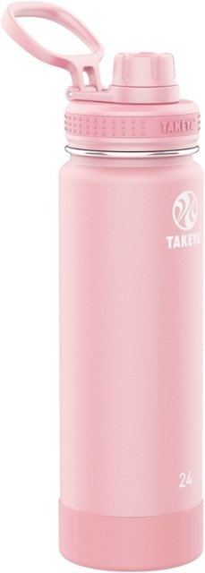 Takeya 24oz Actives Insulated Stainless Steel Water Bottle with Spout Lid -  Blush