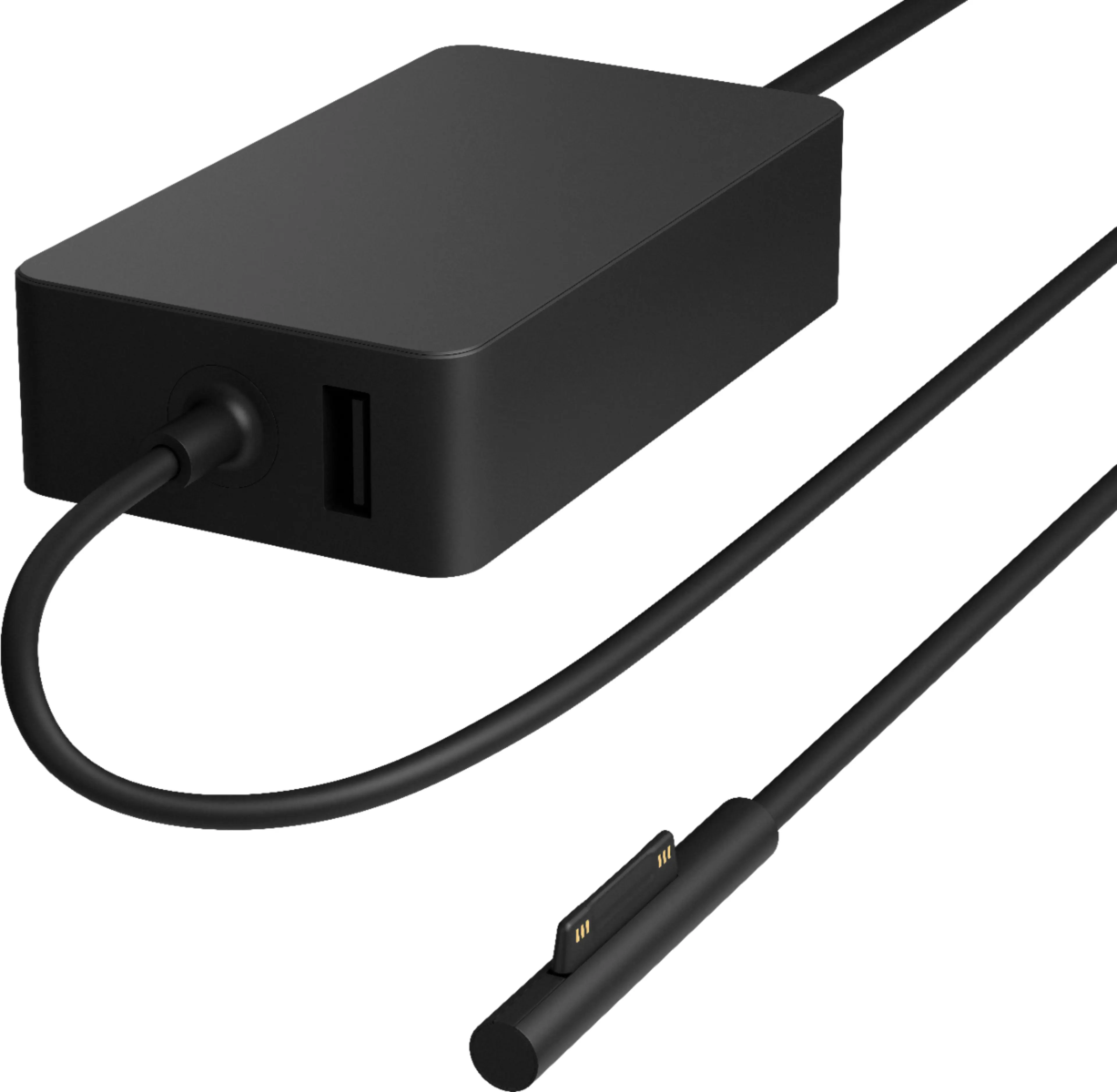 Front. Microsoft - Power Adapter - Black.