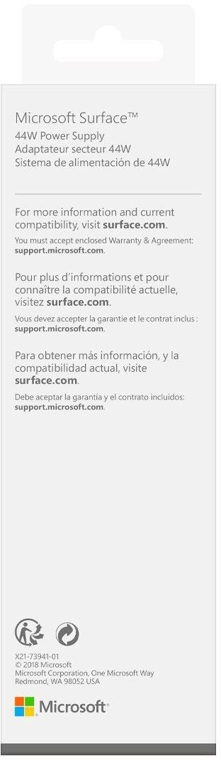 Alt View 12. Microsoft - Power Adapter - Black.