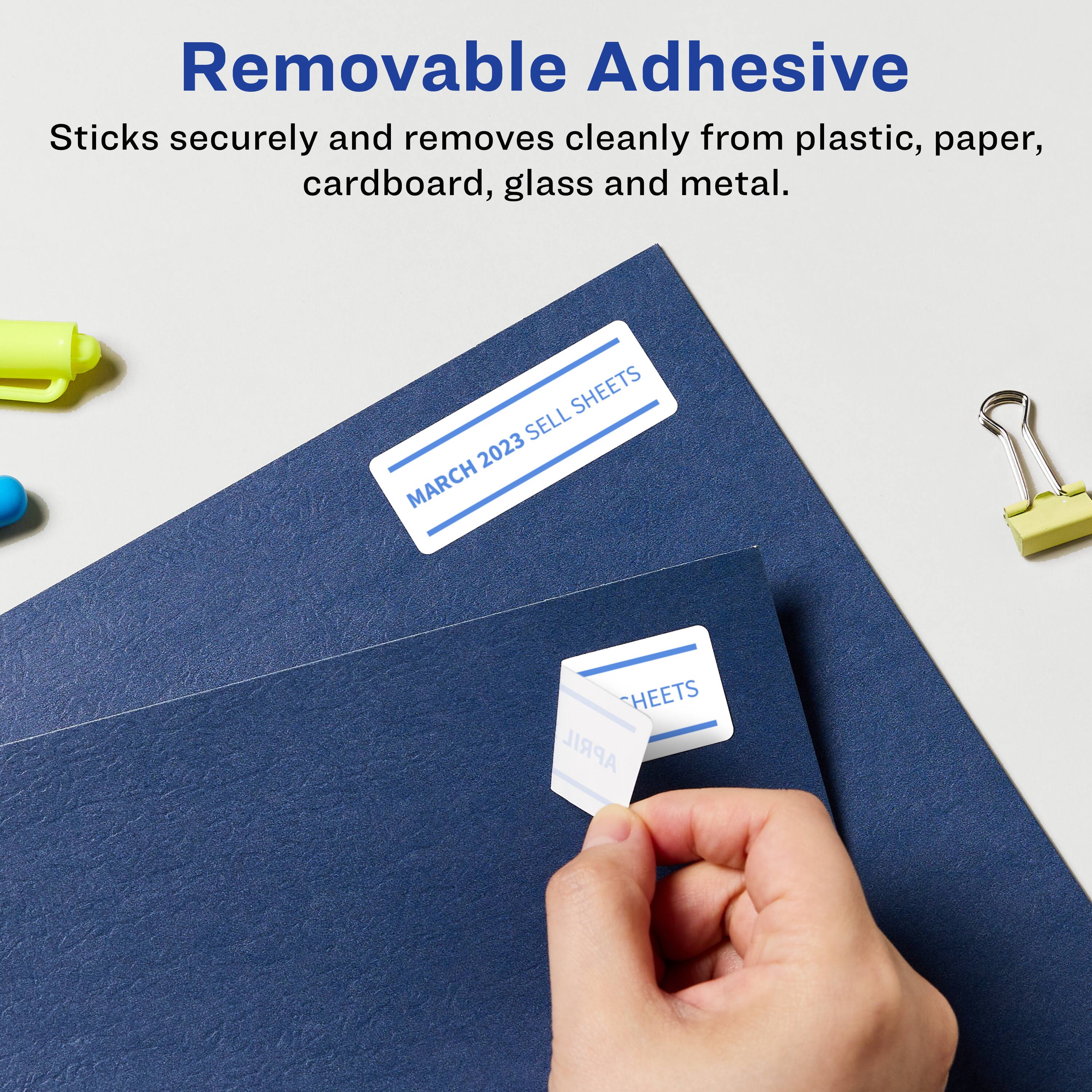 Removable Adhesive  
Sticks securely and removes cleanly from plastic, paper, cardboard, glass and metal.  

MARCH 2023 SHEETS  
SELL SHEETS