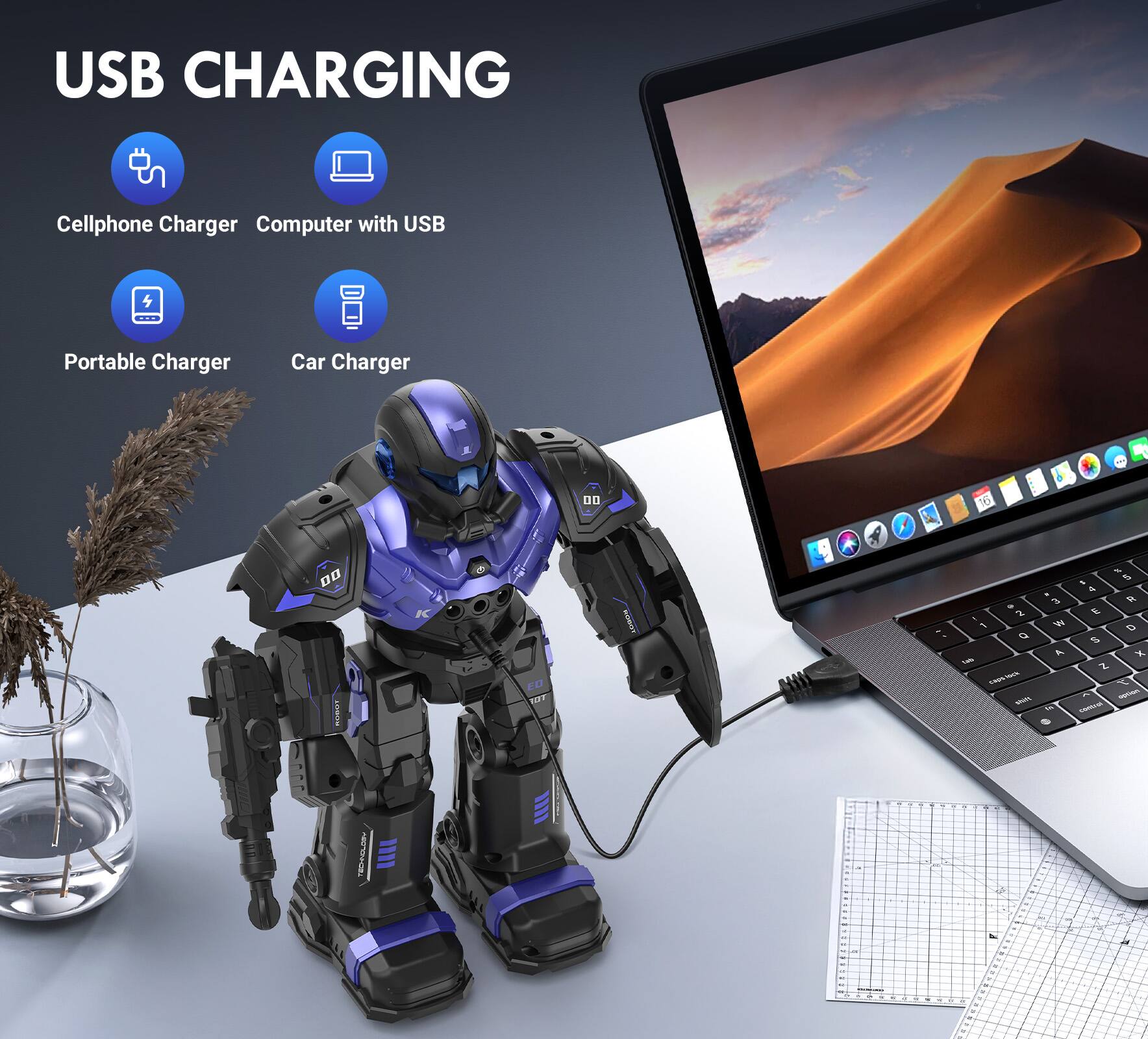 USB CHARGING

- Cellphone Charger
- Computer with USB
- Portable Charger
- Car Charger