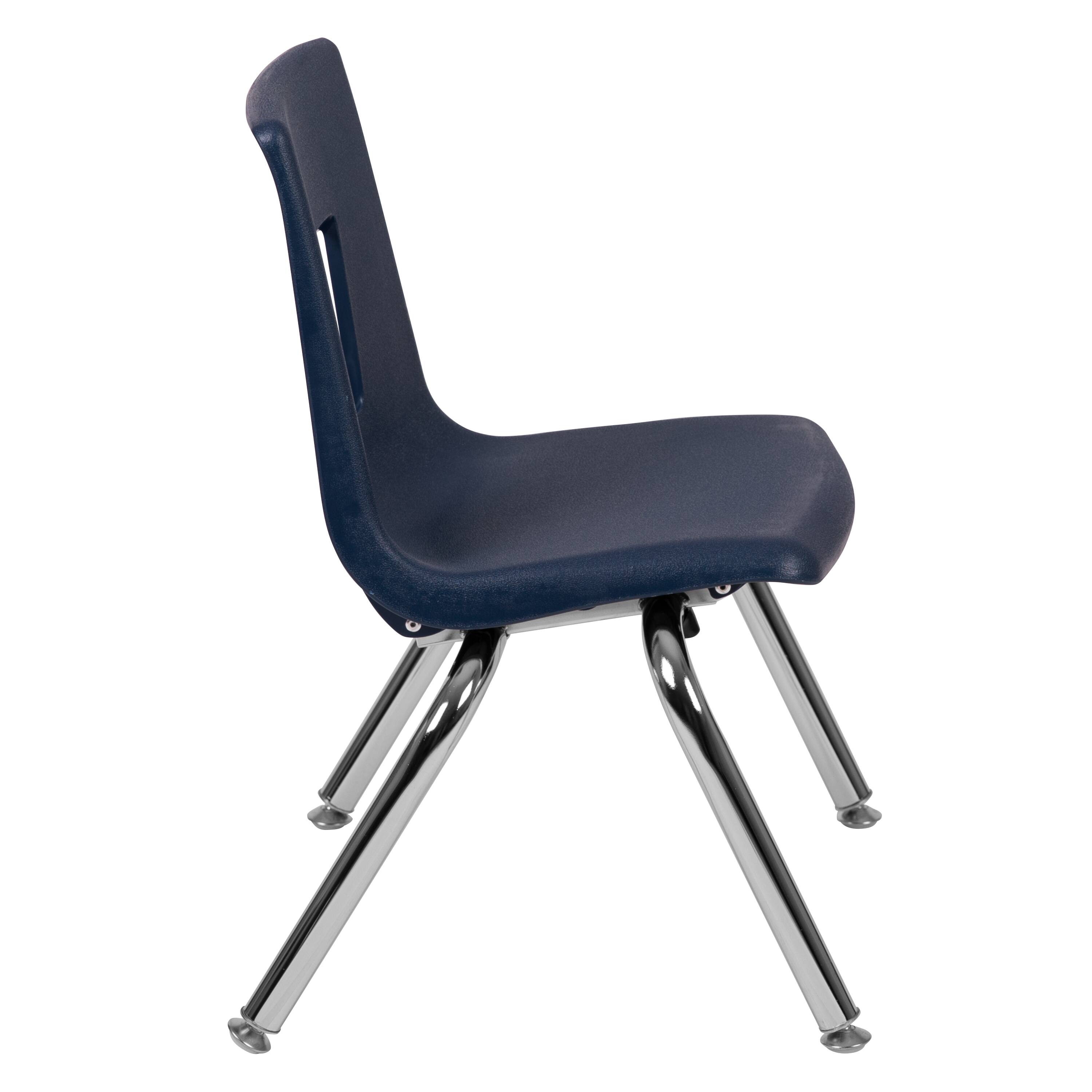 Alt View 5. Emma + Oliver - Student Stack School Chair - 12-inch - Navy.