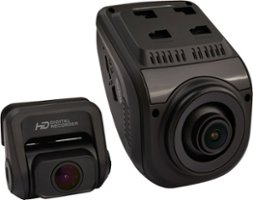 Rexing - V1P 3rd Generation 1080p Front and Rear Camera Dash Cam with Wi-Fi - Black - Front_Zoom