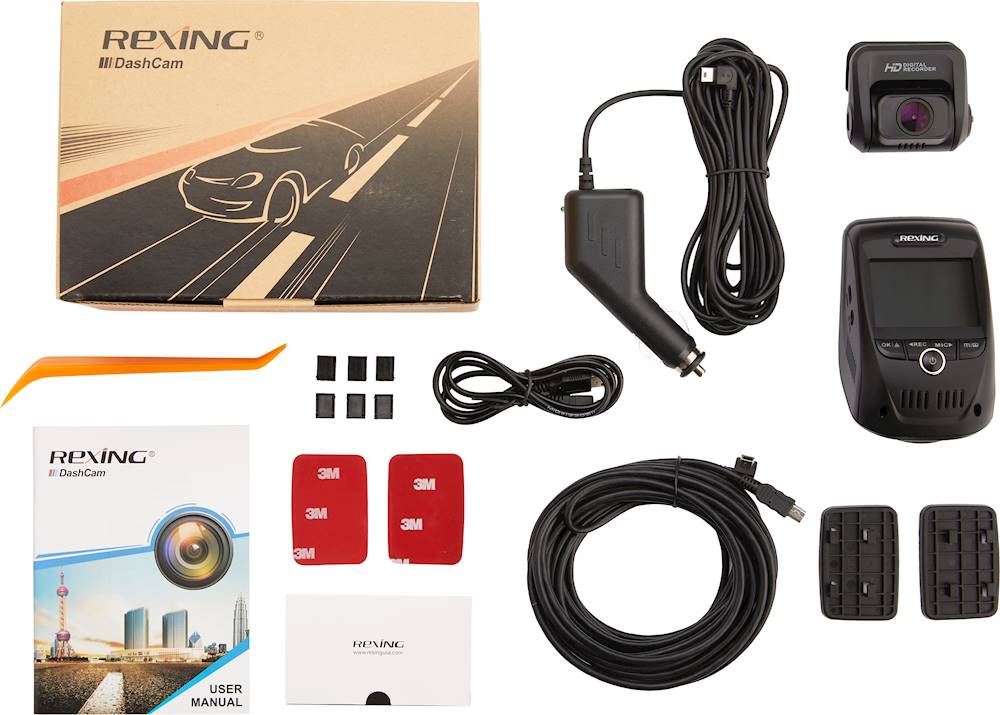 Alt View 18. Rexing - V1P Pro Front and Rear Camera Dash Cam - Black.