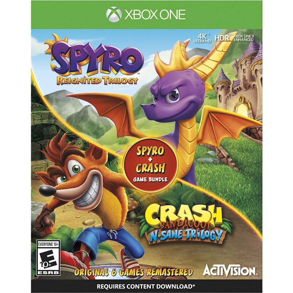 speech violence Interconnect Spyro Reignited Trilogy/Crash Bandicoot N. Sane Trilogy Game Bundle Xbox  One 88315 - Best Buy