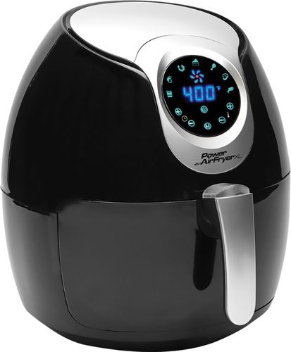 UPC 752356812638 product image for Power AirFryer - 5.3 qt. Digital Air Fryer - Black/Stainless Steel | upcitemdb.com