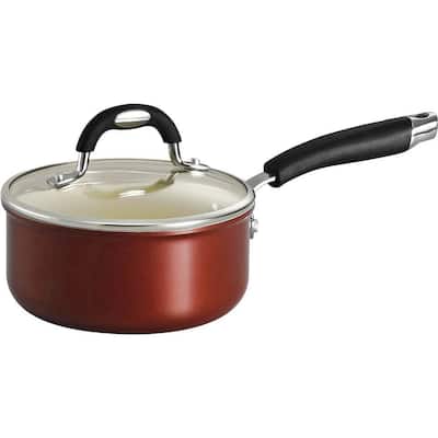 Tramontina - Style Ceramica 1.5-Quart Covered Sauce Pan - Metallic Copper