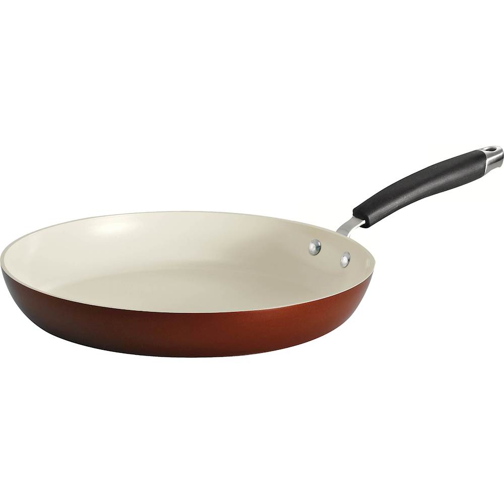Angle View: Tramontina - Style Ceramica Deluxe Metallic Copper 12" Frying Pan - Metallic Copper