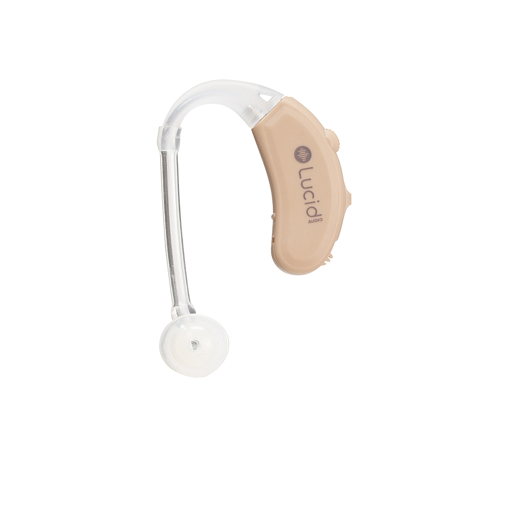 Angle View: Lucid Audio - PSAP Enrich Personal Sound Amplifier - Universal Fit - Left or Right Ear - Beige