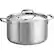 Angle. Tramontina - Gourmet Tri-Ply Clad 8-Quart Covered Stock Pot - Mirror Polished.