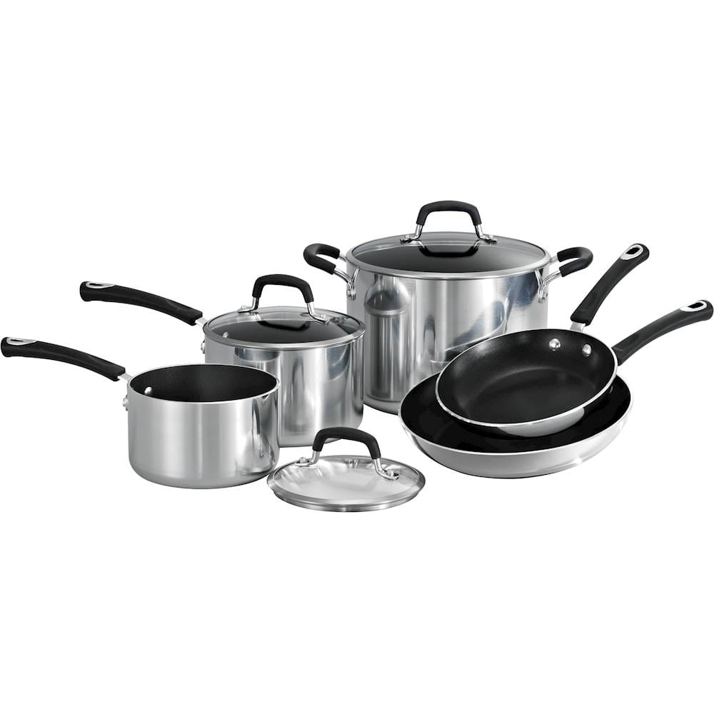 Best Buy: Tramontina Style 8-Piece Cookware Set Polished Aluminum 80132 ...