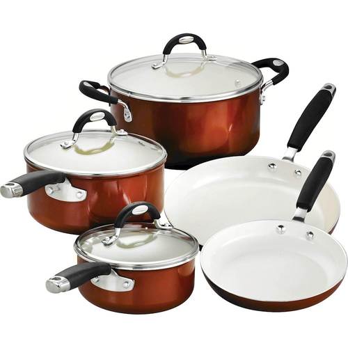 UPC 016017101029 product image for Tramontina - Style Ceramica 8-Piece Cookware Set - Metallic Copper | upcitemdb.com