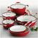 Alt View 12. Tramontina - Gourmet Ceramica Deluxe 10-Piece Cookware Set - Metallic Red.