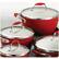 Alt View 13. Tramontina - Gourmet Ceramica Deluxe 10-Piece Cookware Set - Metallic Red.