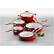 Alt View 14. Tramontina - Gourmet Ceramica Deluxe 10-Piece Cookware Set - Metallic Red.
