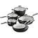 Angle. Tramontina - Gourmet Ceramica Deluxe 10-Piece Cookware Set - Metallic Black.