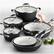 Alt View 13. Tramontina - Gourmet Ceramica Deluxe 10-Piece Cookware Set - Metallic Black.
