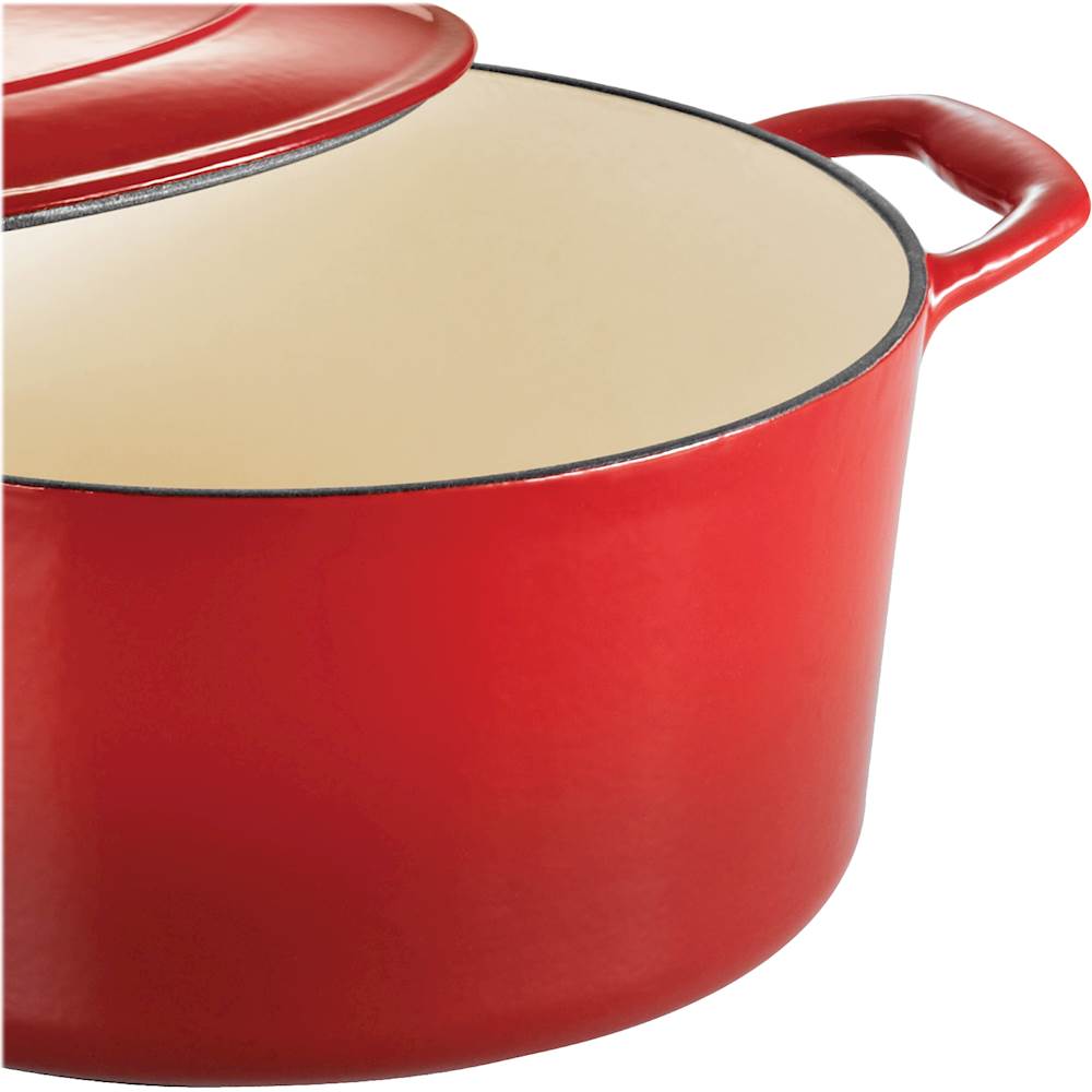 Tramontina Gourmet Cast Iron Series 1000 6.5-Quart Covered Round Dutch Oven, Red