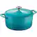 Angle. Tramontina - Gourmet Enameled Cast Iron 5.5-Quart Dutch Oven - Medium Blue.