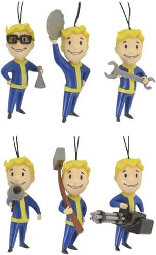  Fallout 76 - 3D Vault Boy Tree Ornament (6-Pack) - Yellow/White/Black/Blue