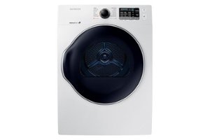 Samsung - 4.0 Cu. Ft. Stackable Electric Dryer with Ventless Heat Pump - White - Front_Zoom