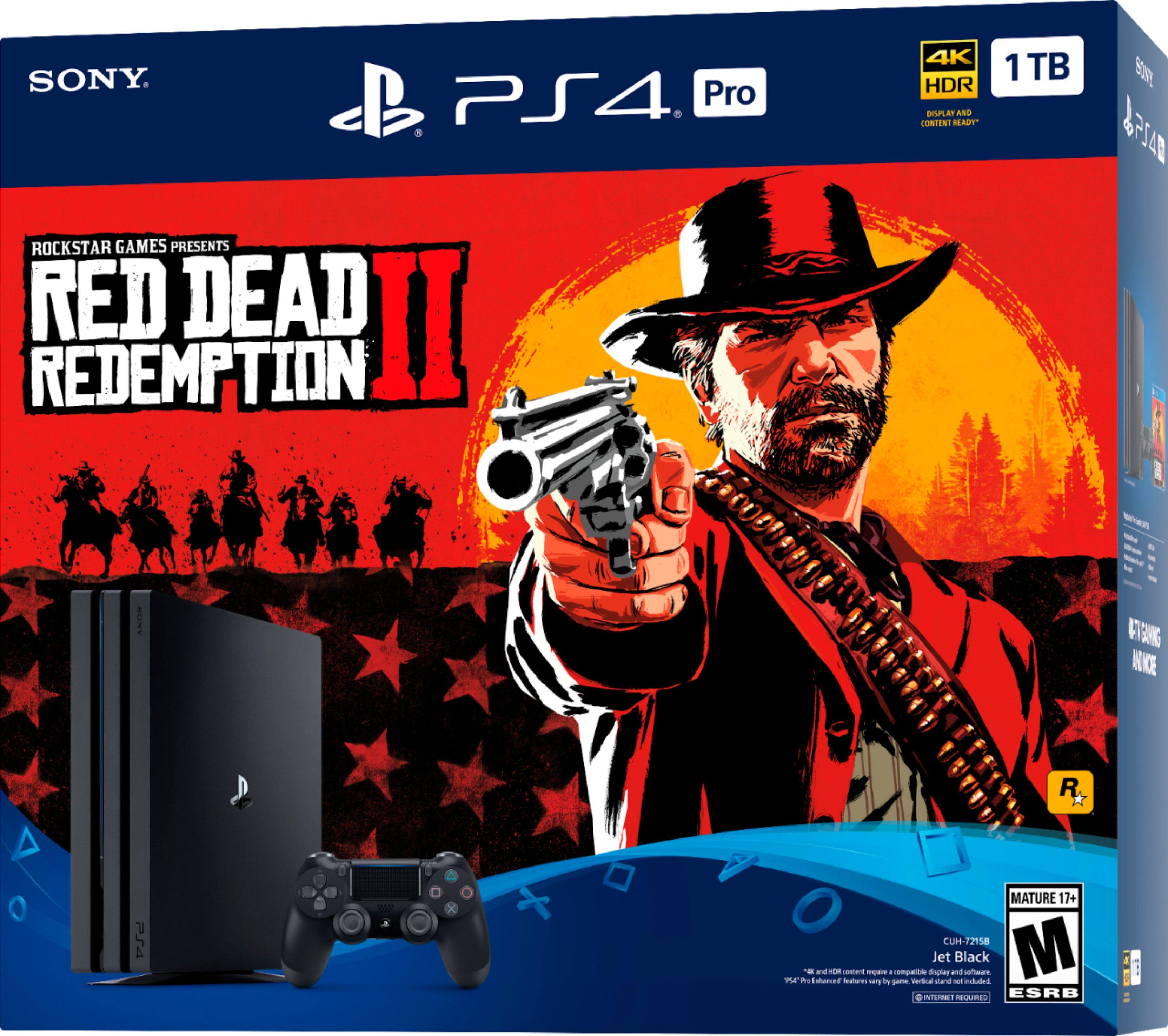 Best Buy: Sony PlayStation 4 Pro 1TB Red Dead Redemption 2 Console