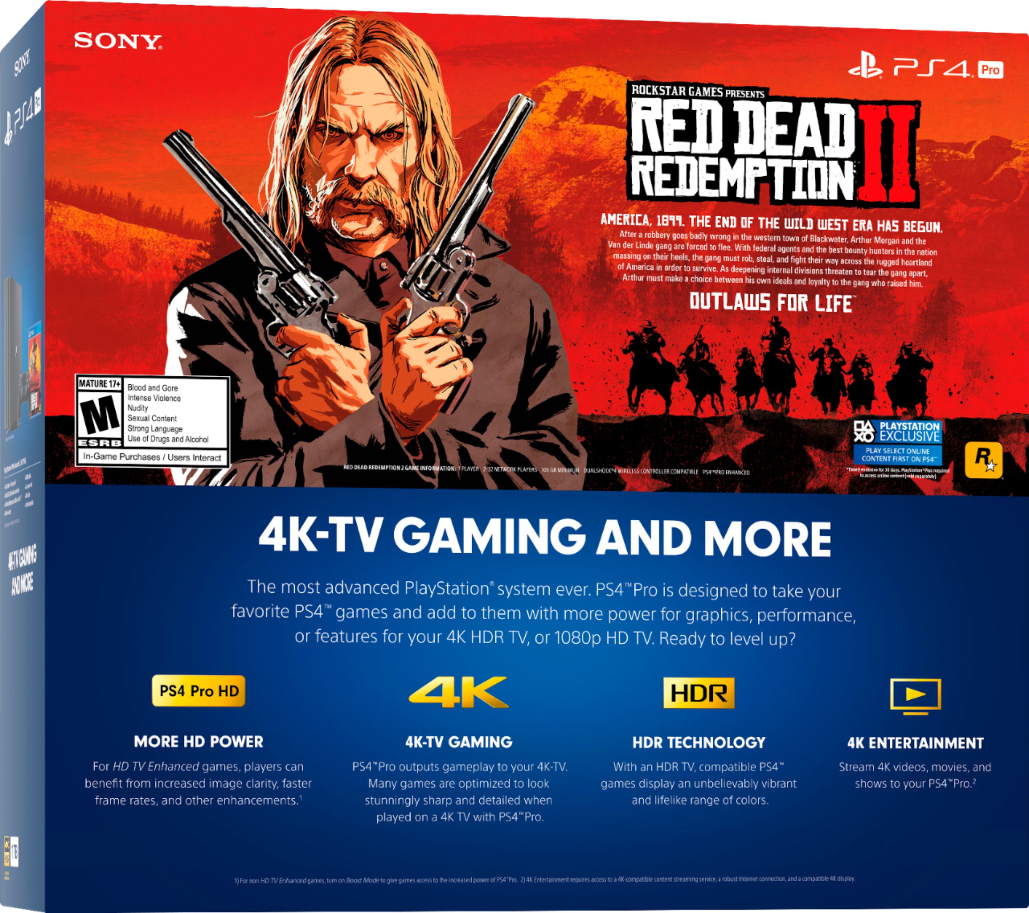 gaben vanter Harmoni Best Buy: Sony PlayStation 4 Pro 1TB Red Dead Redemption 2 Console Bundle  Jet Black 3003203