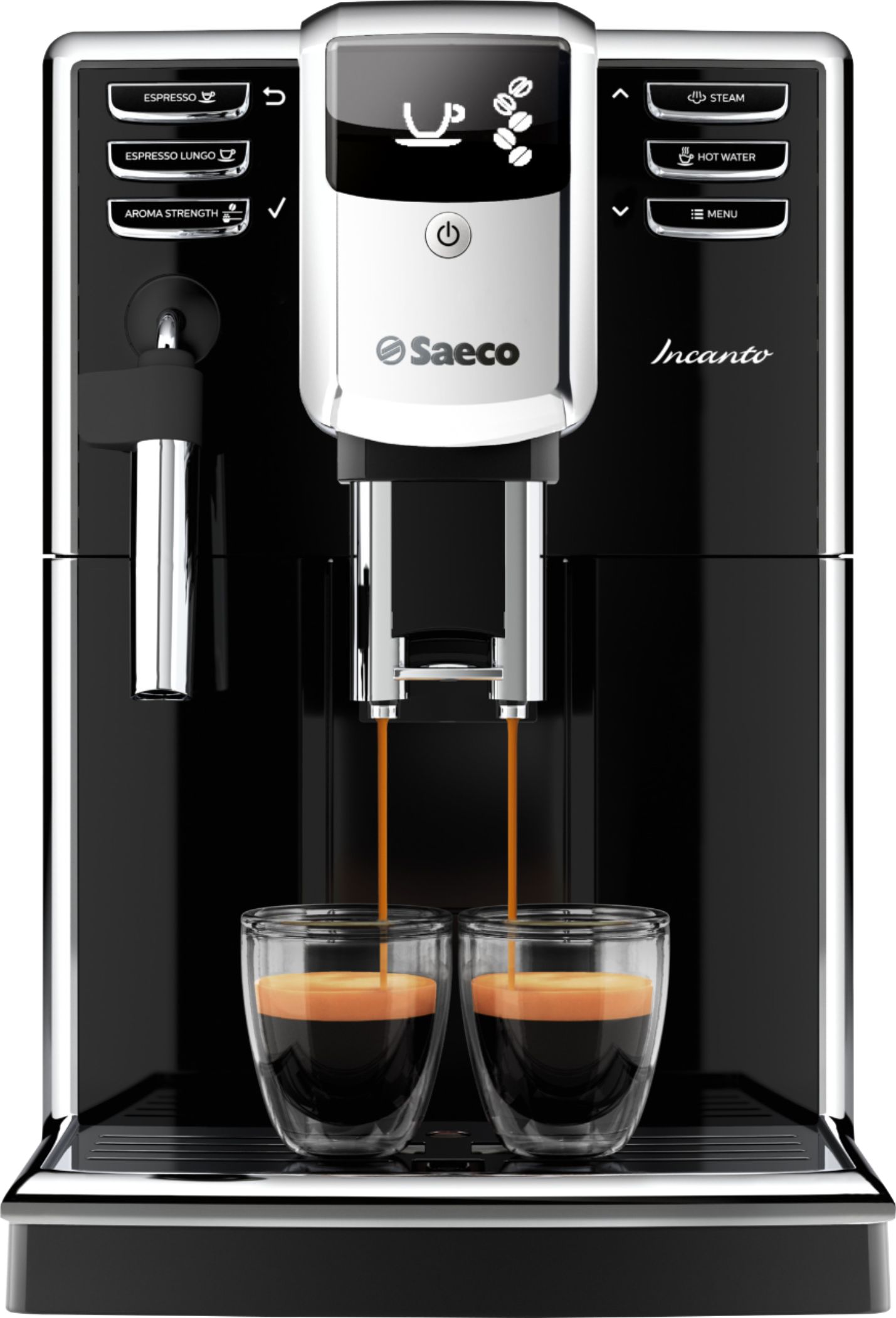 terrorist Earliest Patent Best Buy: Saeco Incanto Espresso Machine with 15 bars of pressure, Milk  Frother and intergrated grinder Black HD8911/48