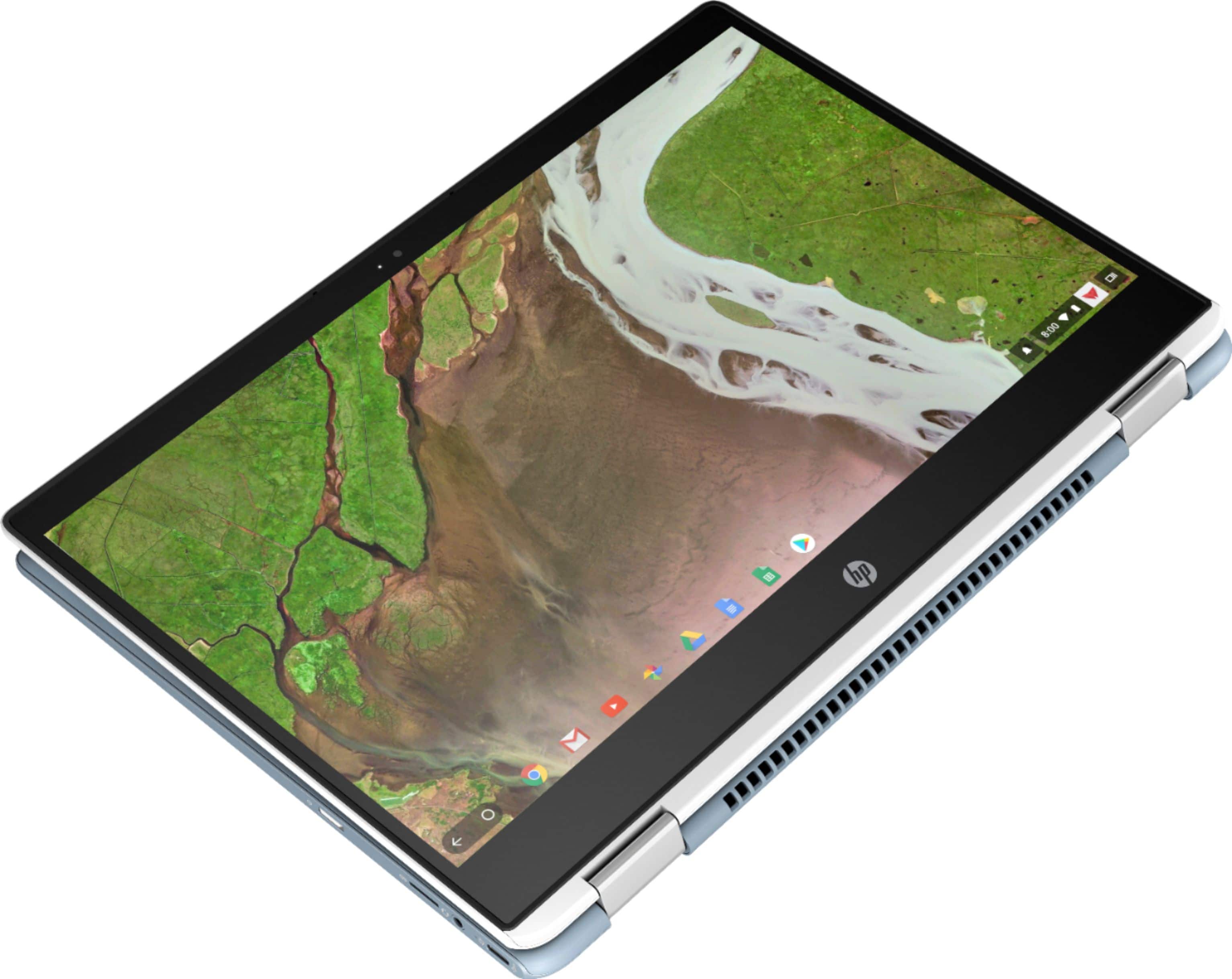 Alt View 12. HP - 2-in-1 14" Touch-Screen Chromebook - Intel Core i3 - 8GB Memory - 64GB eMMC Flash Memory - White.