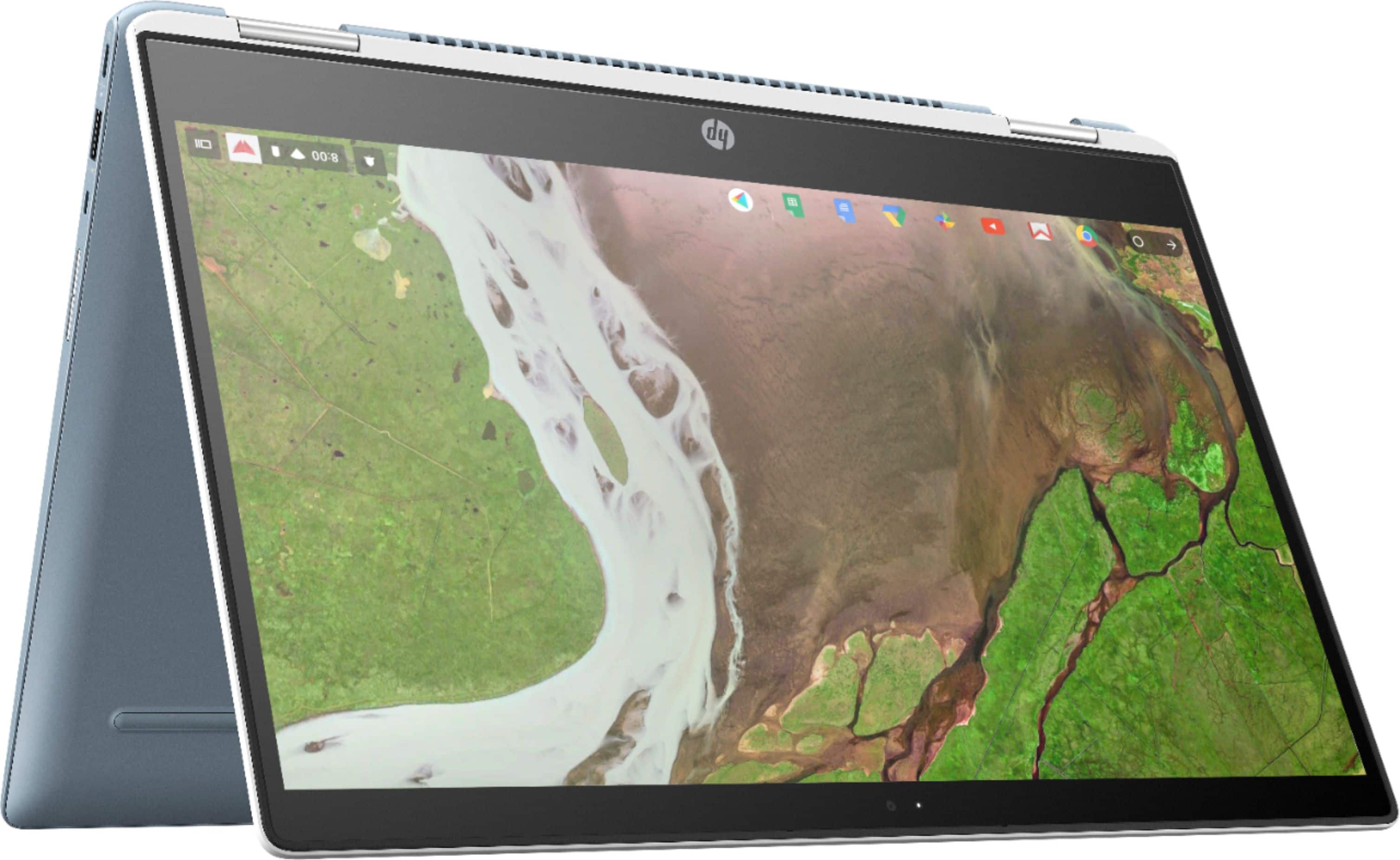 Alt View 13. HP - 2-in-1 14" Touch-Screen Chromebook - Intel Core i3 - 8GB Memory - 64GB eMMC Flash Memory - White.