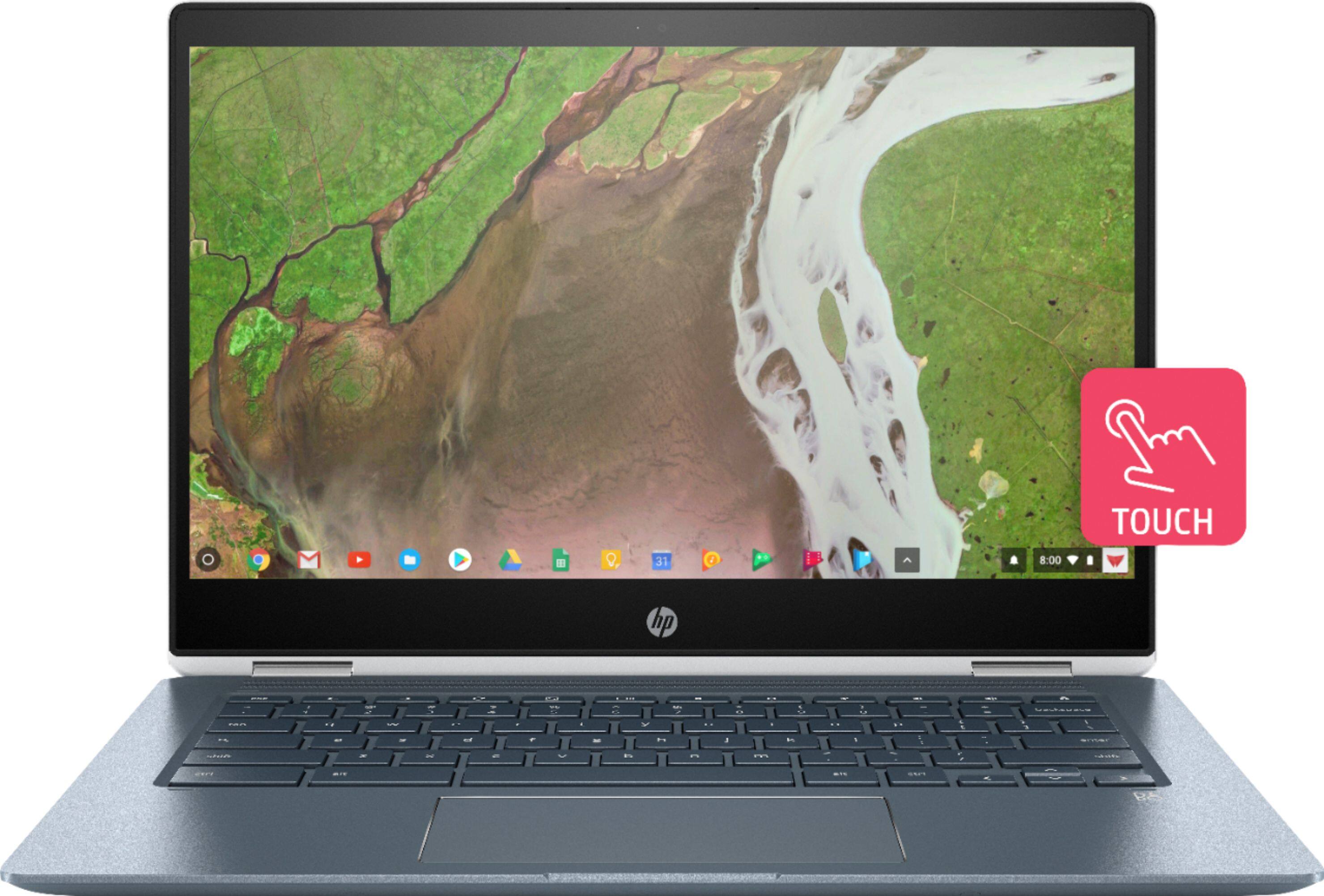 Alt View 16. HP - 2-in-1 14" Touch-Screen Chromebook - Intel Core i3 - 8GB Memory - 64GB eMMC Flash Memory - White.