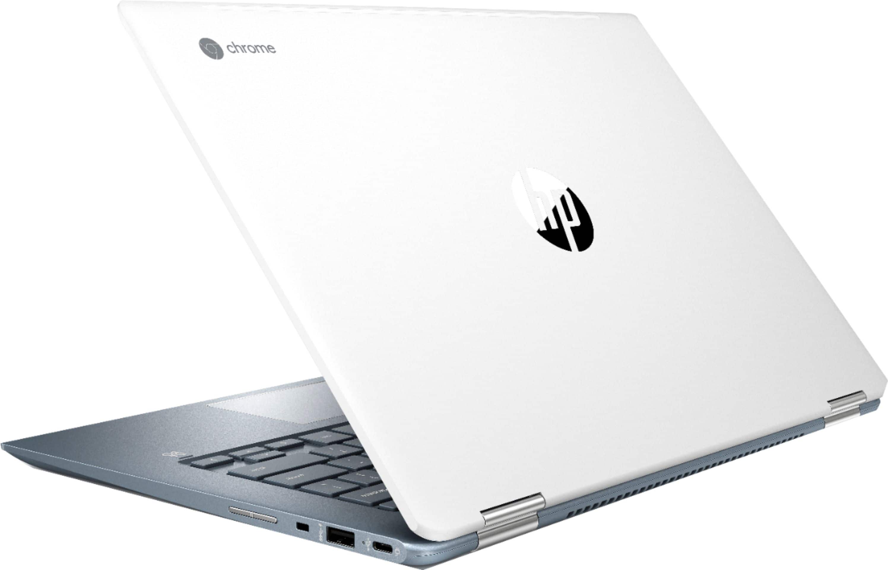 Alt View 1. HP - 2-in-1 14" Touch-Screen Chromebook - Intel Core i3 - 8GB Memory - 64GB eMMC Flash Memory - White.