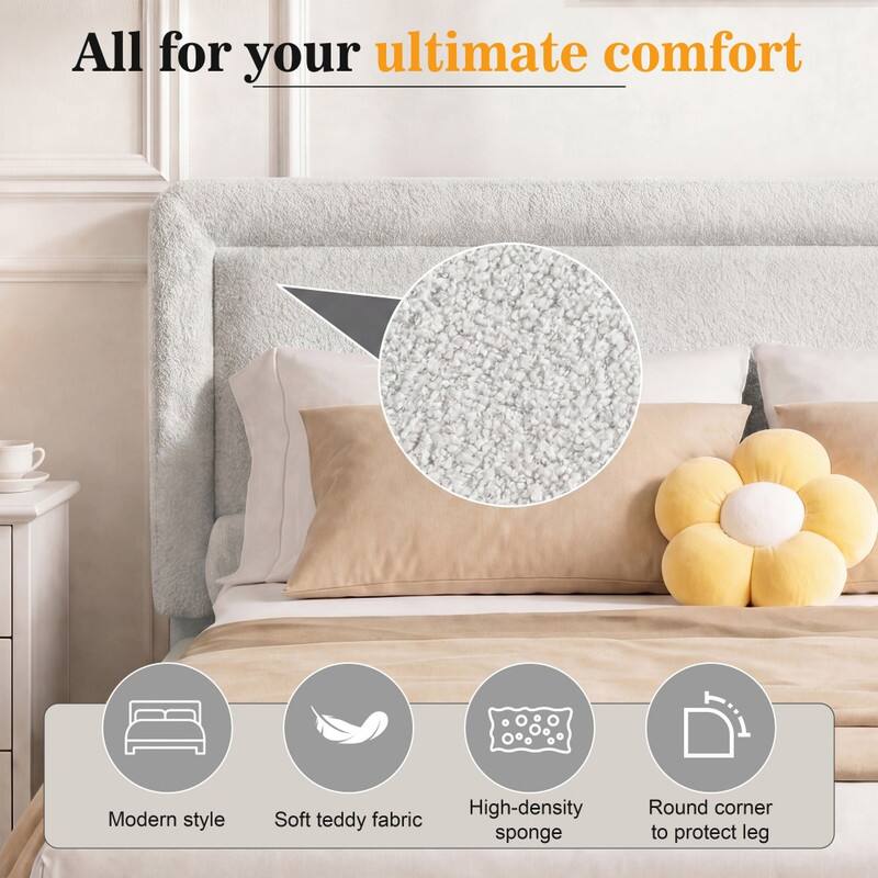All for your ultimate comfort

Modern style
Soft teddy fabric
High-density sponge
Round corner to protect leg
