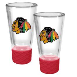 Great American Products - Chicago Blackhawks 2-Pack 4oz. Cheer Shot Set with Silicone Grip - Red